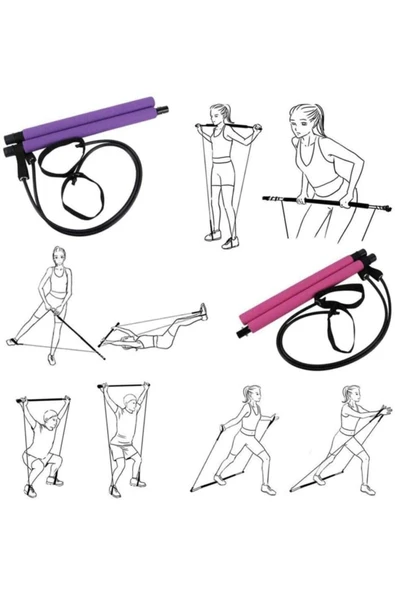 CKSPOR Egzersiz Çubuğu Squat Pilates Barı - 4