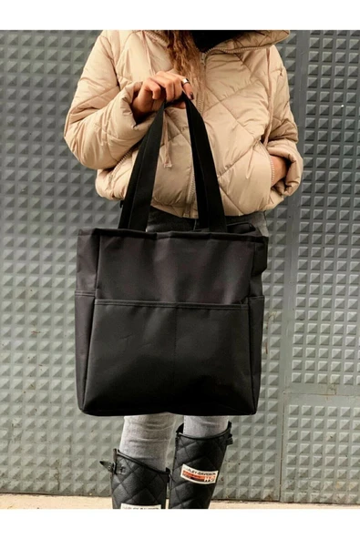 CKSPOR Kadın Siyah Spor Kol Çantası 35-35-12 Cm - 3