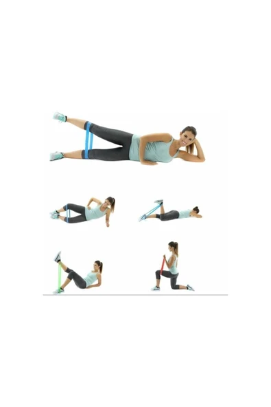 PEKİAL 2'li Aerobik Bandı Direnç Bandı Pilates Squat Çalışma Lastiği - Resim 5