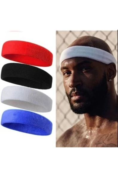 PEKİAL Slipt Sporcu Havlu Kafa Bandı Ter Bandı Headband Tenis Saç Bandı