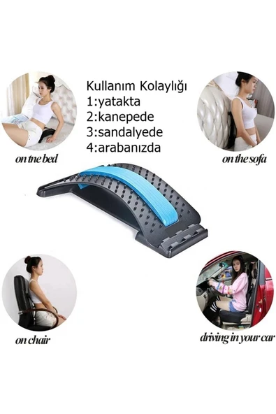CKSPOR Slipt Bel Ve Sırt Esneme Masaj Egzersiz Aleti Dik Duruş Kamburluk Önleyici Spor Aleti 4 Kademeli Dü - 3