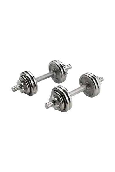 CKSPOR 15 Kg Krom Dumbell Seti Çantalı Döküm Plaka Dambıl Seti Cks15 - 4