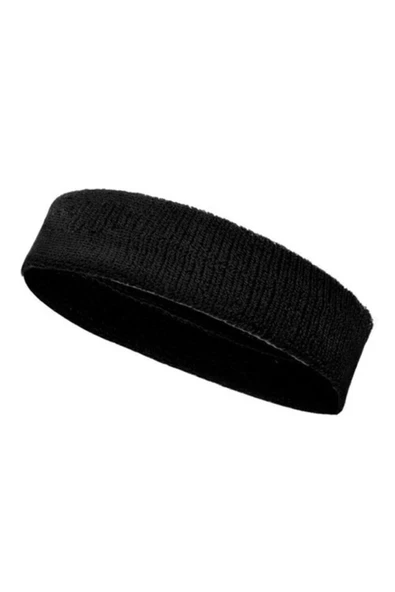 CKSPOR Unisex Havlu Ter Bandı Kafa Bandı Tenis Saç Bandı Headband Siyah - 2
