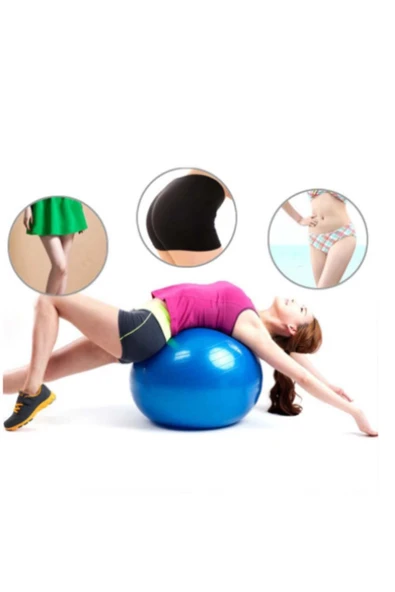 TEKNOCLASS Plates Topu 65 cm Fitilli Pilates Topu Denge Yoga Spor Egzersiz Top Jimnastik Fitness + Pompa Hediye