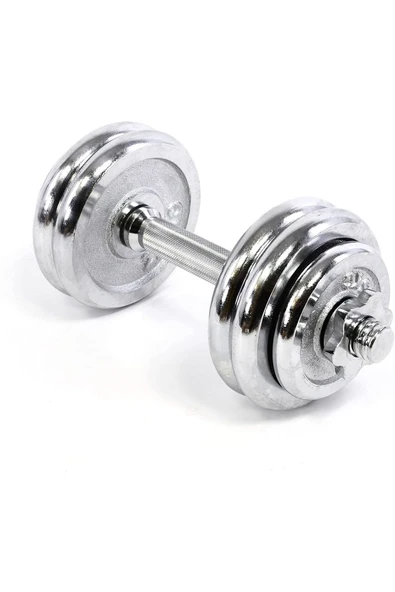 CKSPOR 15 Kg Krom Dumbell Seti Çantalı Döküm Plaka Dambıl Seti Cks15 - 5