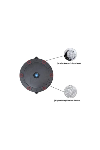 SLİPT Bosuball Yarım Denge Topu Pilates Aleti - Direnç Lastikli Pilates Denge Alet Bosu Topui - 4