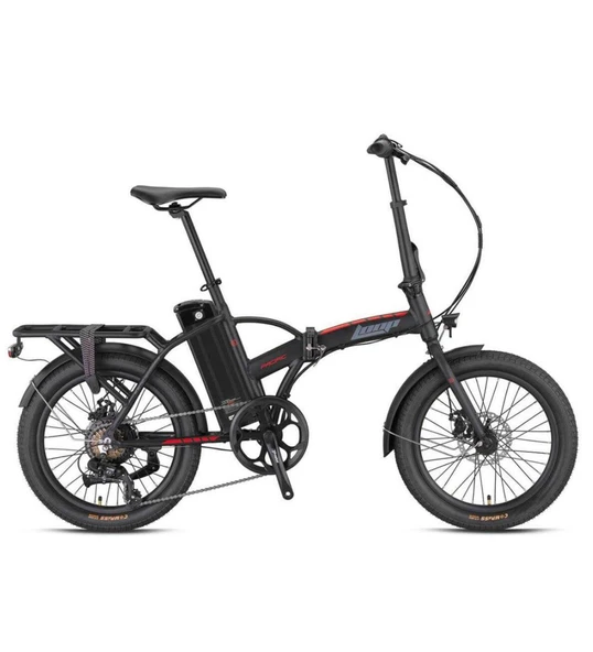 PACIFIC - 20 - Katlanır - 7 Vites - M.Disc - Elektrikli - Siyah-Kırmızı/Füme