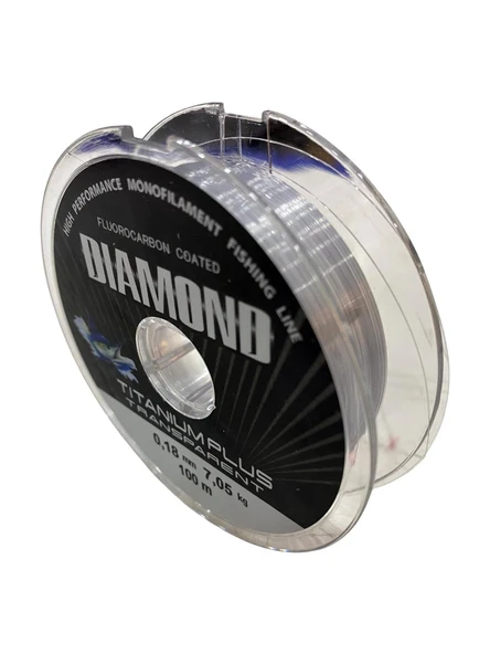 Bauer Diamond Titanium Plus 0.18 mm 100 mt Makara Misina - Renk: Füme 7,05 kg - Resim 2