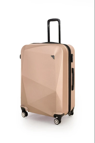 Polo&Sky Elmas Model Gold Renk 3'lü Valiz Bavul Seti - 2