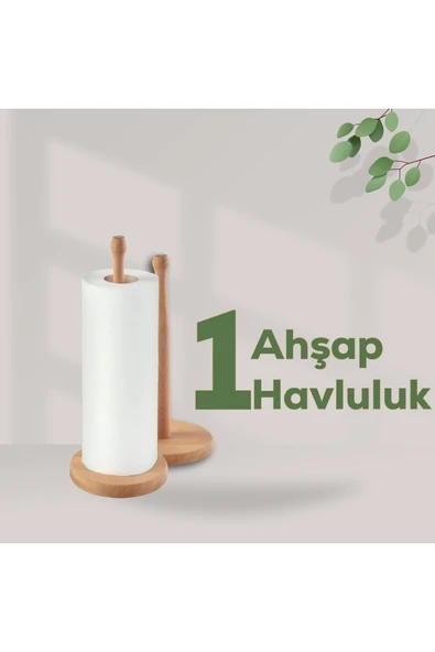 Bernardo Ahşap Havluluk + Tere Yağlık + Mini Fanus 3+1 - 2