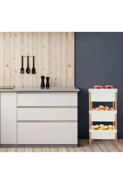 Bienwood 3'lü Çok Amaçlı Dolap ( Kiler Dolabı + Oyuncak Dolabı + Balkon Dolabı Olarak Çok Amaçlı ) - 8