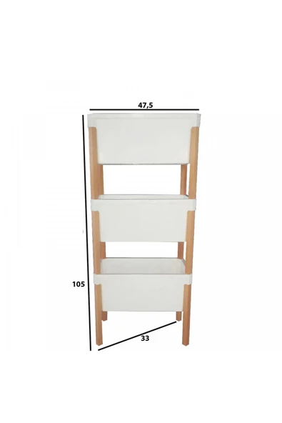 Bienwood 3'lü Çok Amaçlı Dolap ( Kiler Dolabı + Oyuncak Dolabı + Balkon Dolabı Olarak Çok Amaçlı ) - 5