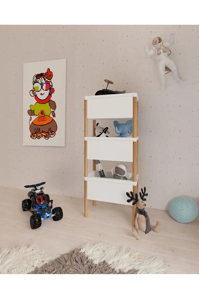 Bienwood 3'lü Çok Amaçlı Dolap ( Kiler Dolabı + Oyuncak Dolabı + Balkon Dolabı Olarak Çok Amaçlı ) - 2