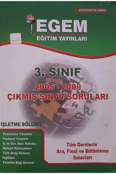 3. Sınıf 2005-2009 Çıkmış Sınav Soruları (2.el)