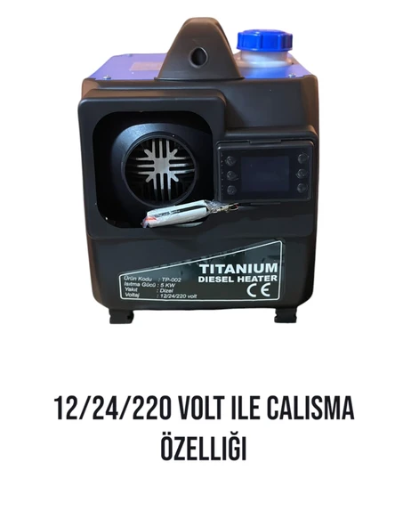 TİTANİUM ÇANTA TİPİ WEBASTO DİZEL ISITCI 12/24/220V - 3