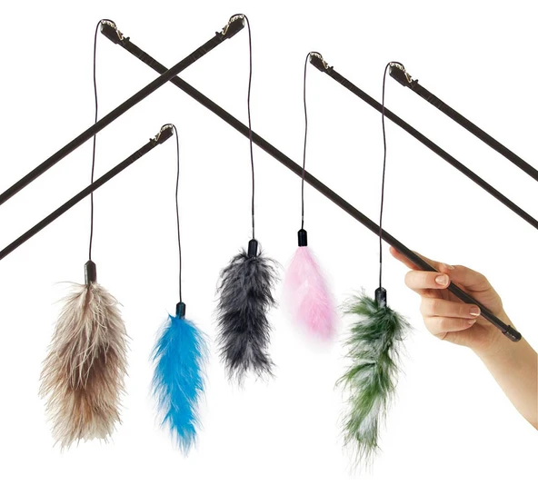 Karlıe Tüylü Kedi Oltası 60cm ürün görseli