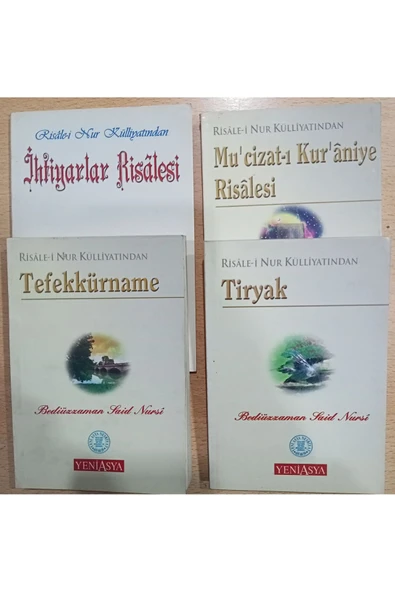 tefekkürname-mucizatı kuraniye risalesi- ihtiyarlar risalesi- tiryak  4 kitap