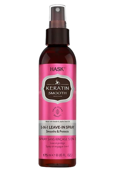 Hask Keratin Smooth 5-in-1 Kabarma Karşıtı Saç Spreyi 175ML