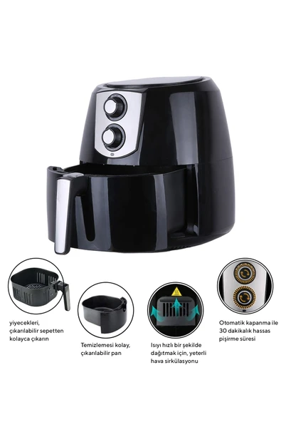 Kumtel Fastfryer XXL 8.5 Litre Yağsız Fritöz Airfryer HAF-03 - 7