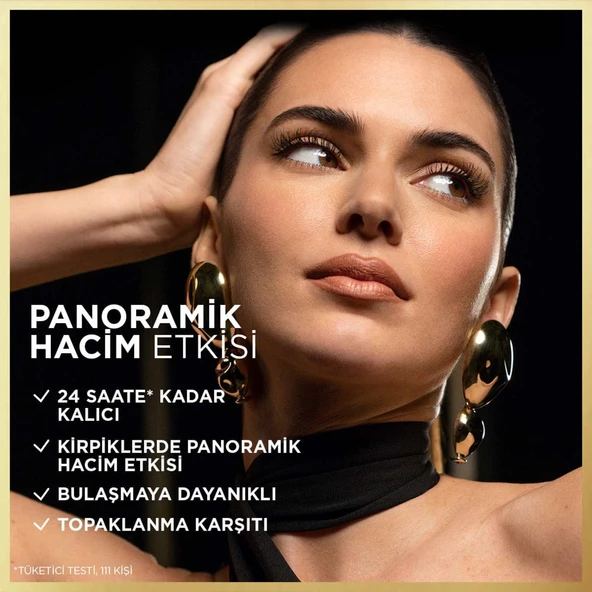 L'Oréal Paris Panorama Hacim Veren Maskara All Night Black - Siyah - 2