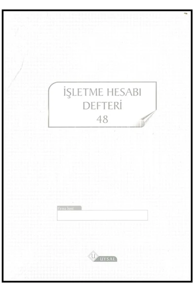 Işletme Hesabı Defteri 48 Yp