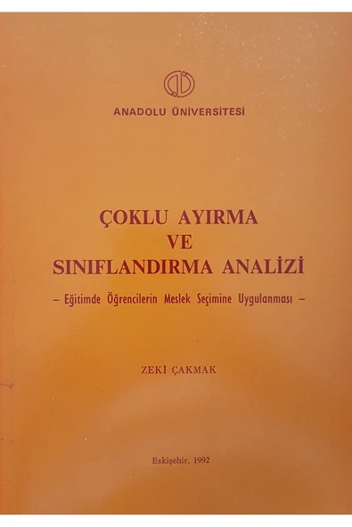 Çoklu Ayırma Ve Sınıflandırma Analizi (2.el)