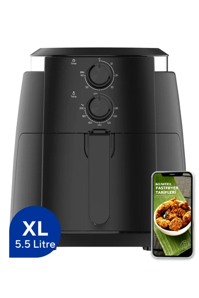 Kumtel Fastfryer 5.5L XL Yağsız Fritöz Airfryer HAF-01