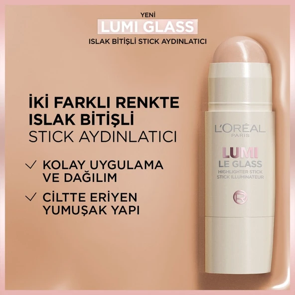 L'Oréal Paris Lumi Glass Islak Bitişli Stick Aydınlatıcı - 620 Glassy Pink Ballet - 3