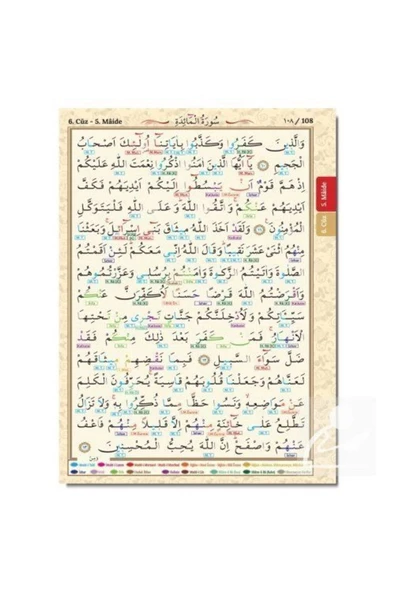 Kur'an-ı Kerim Satır Altı Tecvidli Rahle Boy (KOD: 176) & Bilgisayar Hatlı, Kolay Okunuşlu, Fihri...