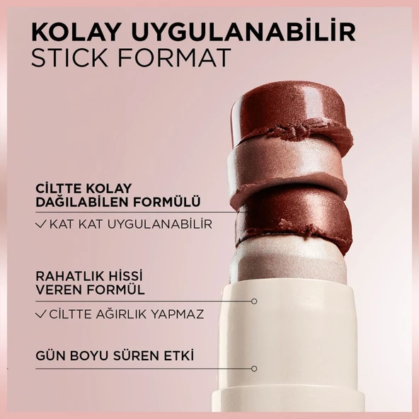 L'Oréal Paris Lumi Glass Islak Bitişli Stick Aydınlatıcı - 620 Glassy Pink Ballet - 4