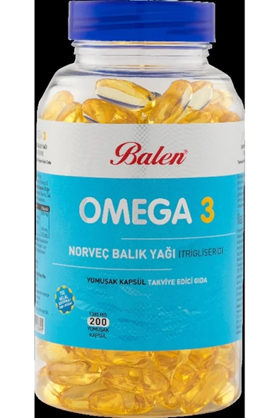 Omega 3 Norveç Balık Yağı Yumuşak Kapsül 1380 Mg*200