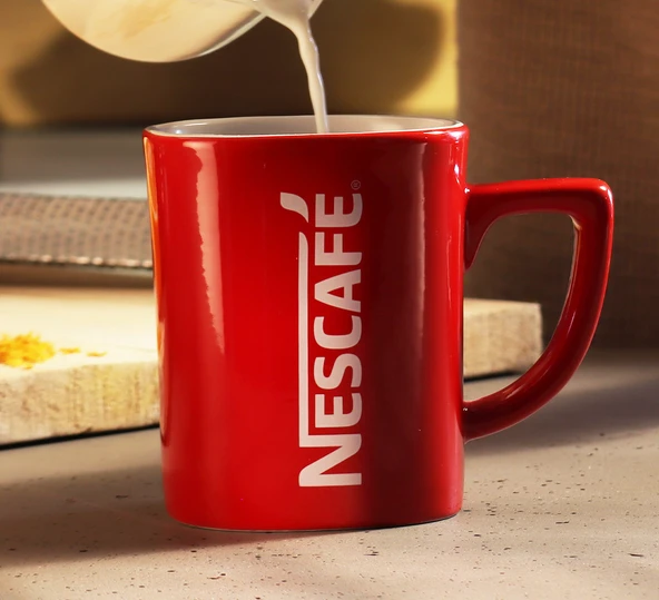 Kırmızı Nescafe Kahve Kupa Bardak 250ml - 4