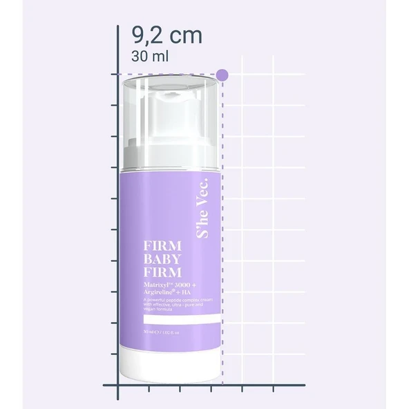 She Vec Firm Baby Firm - Dikey Kırışıklıklar (Kaş çatma, Dudak üzeri, Ağız Çevresi, Çene Hattı ve Boyun) Üzerinde Etkili Anti-Aging Kremi 30ml - 5