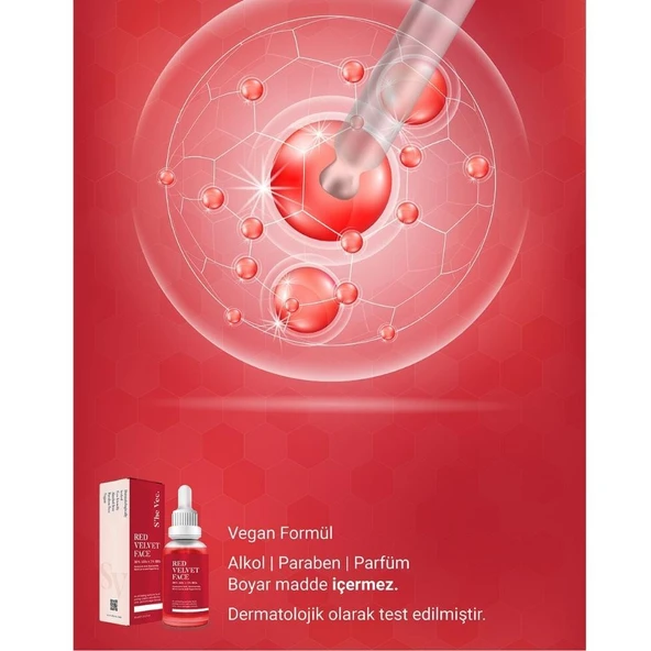 She Vec Red Velvet 30% Aha + 2% Bha Yüz Peeling Serumu 30ml - 3