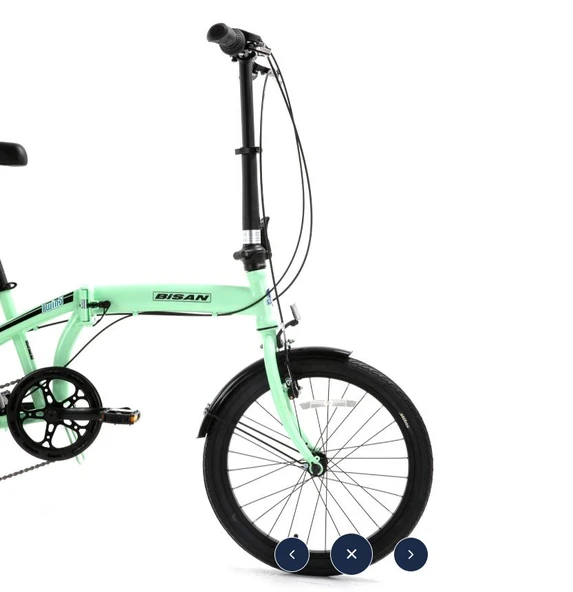 Bisan TWİN-S Katlanır Bisiklet 20 Jant Mint Yeşil Siyah - Resim 3