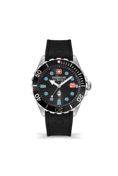 Swiss Military Çelik Kasa Silikon Kordon Kararma Renk Atma Yapmaz Erkek Kol Saati Smwgn2200303 - Resim 2