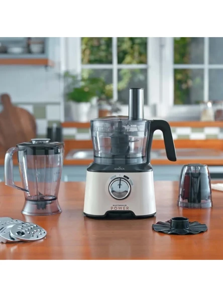 Karaca Mastermaid Power Multifunctional 10 in 1 Mutfak Robotu 2000w Rese Soft Cream Galaxy Grey - 3