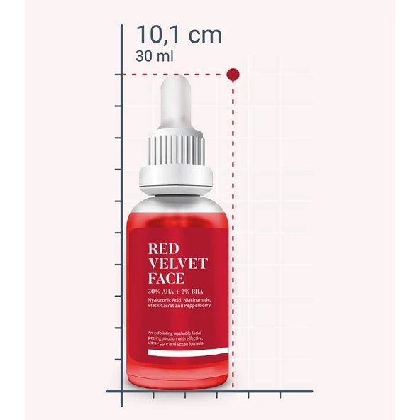 She Vec Red Velvet 30% Aha + 2% Bha Yüz Peeling Serumu 30ml - 5