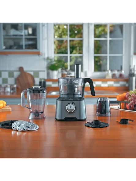 Karaca Mastermaid Power Multifunctional 10 in 1 Mutfak Robotu 2000w Rese Soft Cream Galaxy Grey