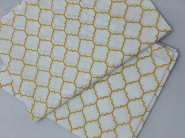 NİVEMESHOME SARI GEOMETRİK DESEN 2 Lİ YASTIK KILIFI KAPAKLI 50X70 - 3