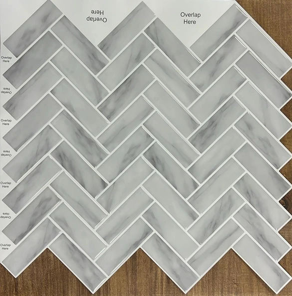 Renkli Duvarlar 30×30cm Gri Mozaik Epoksi 1 Adet 3D Yapışkanlı Duvar Kaplama Paneli Mutfak Banyo Salon Ofis Döşeme - Resim 7