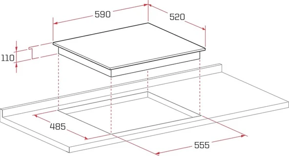 Termikel Ankastre Set (BO O64D5C B + BH P6194C B) - Resim 5