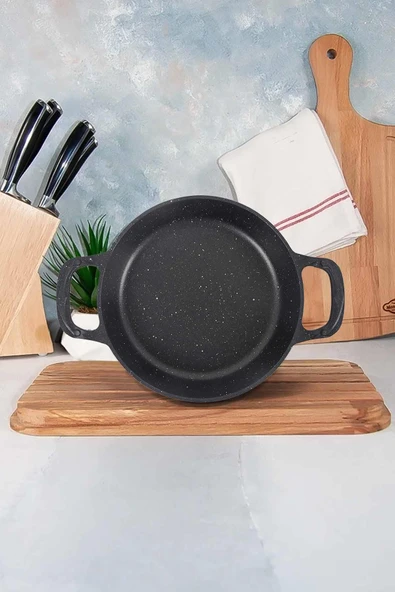 3 Lü Döküm Granit Sahan Seti Tava Seti 19/21/23 Cm - 2