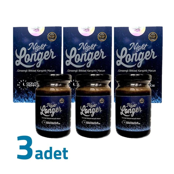 Night Longer VIP Ginsengli Bitkisel Karışımlı Macun 3X 125GR.