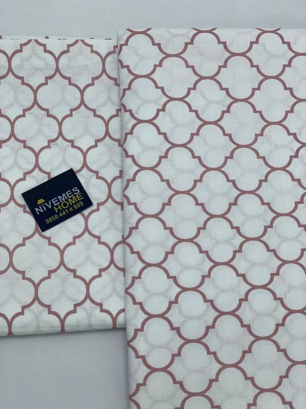 NİVEMESHOME GÜL KURUSU GEOMETRİK DESEN 2 Lİ YASTIK KILIFI KAPAKLI 50X70 - 2