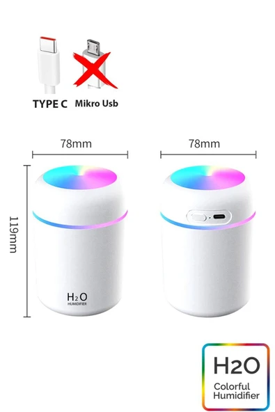 Hersepete Şarjlı H2O Lovely Humidifier Ortam Dezenfeksiyon Ve Şık Buhar Makinesi - 3