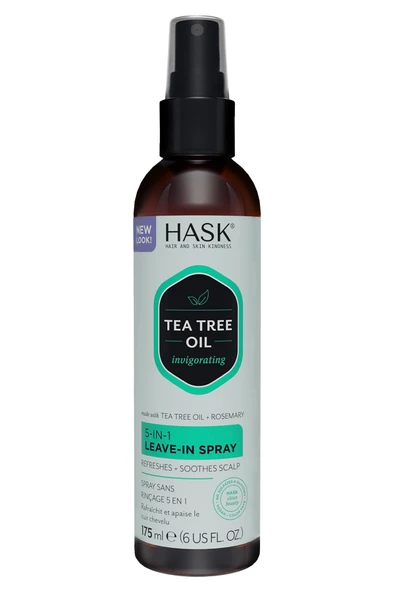 Hask Tea Tree Oil Canlandırıcı Çok Yönlü Durulanmayan Saç Spreyi 175ML
