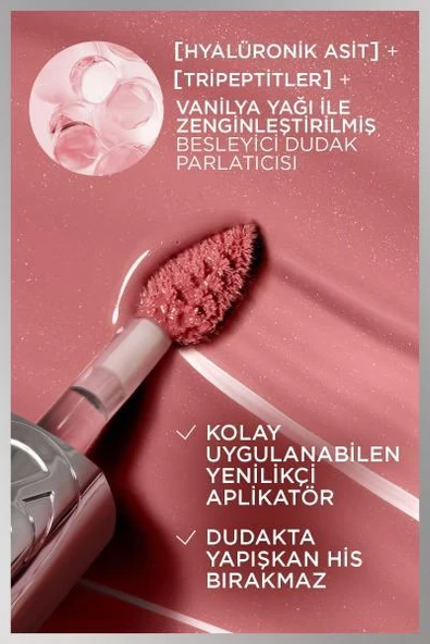 L'Oréal Paris Plump Ambition Hyaluron Lip Oil Besleyici ve Nemlendirici Dudak Parlatıcısı - 101 Cristal Clear - 6
