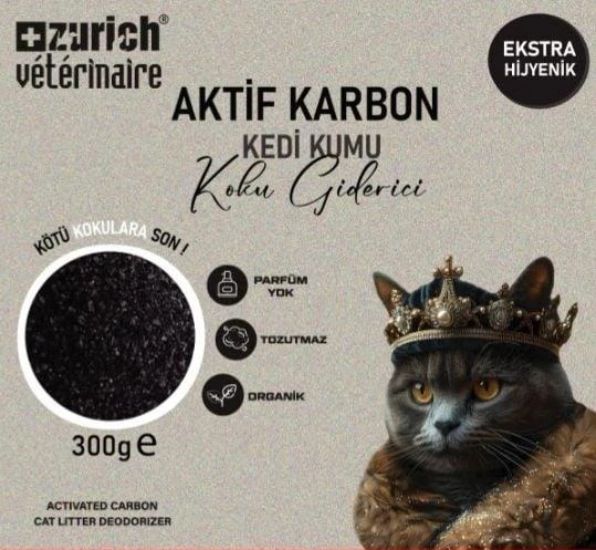 Zurich Veterinaire Aktif Karbon Kedi Kumu Koku Giderici 300 gr - 2