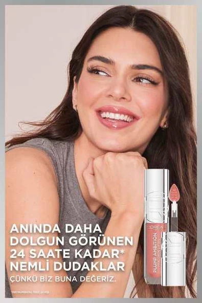 L'Oréal Paris Plump Ambition Hyaluron Lip Oil Besleyici ve Nemlendirici Dudak Parlatıcısı - 101 Cristal Clear - 3